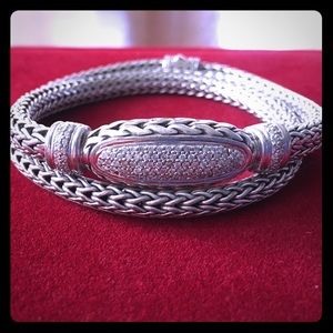 18kt .60ct Diamond Sterling Silver Bracelet